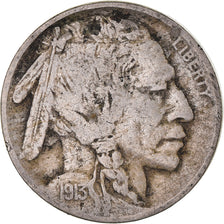 Monnaie, États-Unis, Buffalo Nickel, 5 Cents, 1913, Philadelphie, TB+