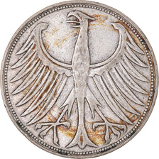 Moneta, GERMANIA - REPUBBLICA FEDERALE, 5 Mark, 1951, Stuttgart, MB+, Argento
