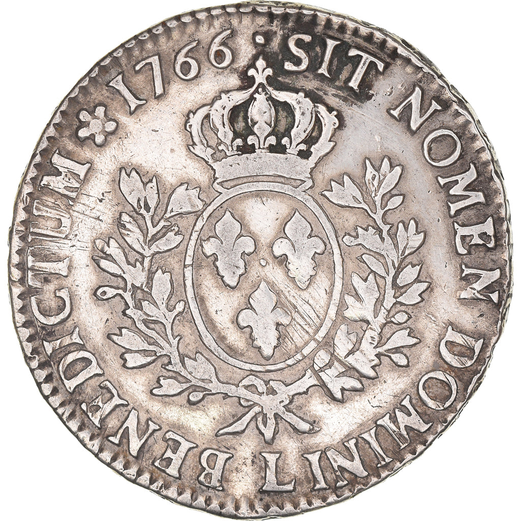 Coin, France, Louis XV, Écu au bandeau, Ecu, 1766, Bayonne, VF(30-35), Silver
