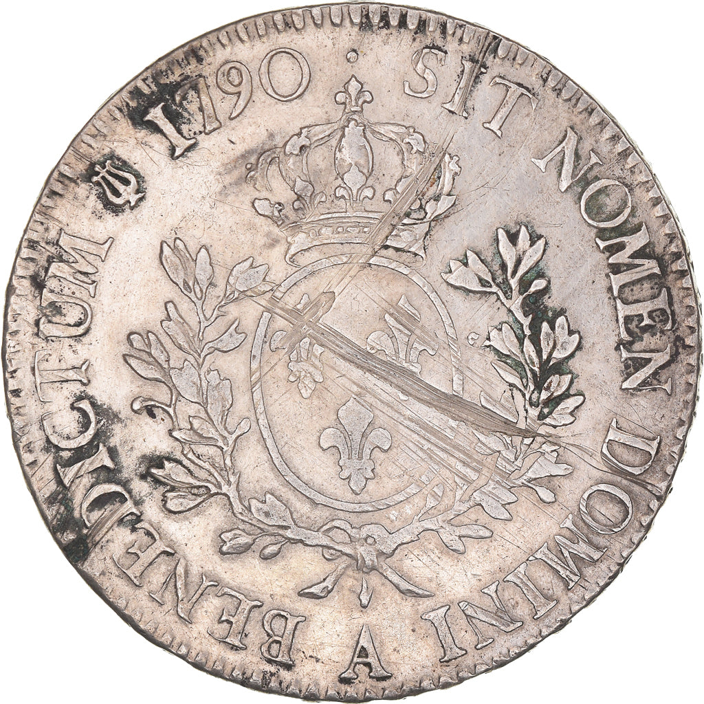 Coin, France, Louis XVI, Écu aux branches d'olivier, Ecu, 1790, Paris