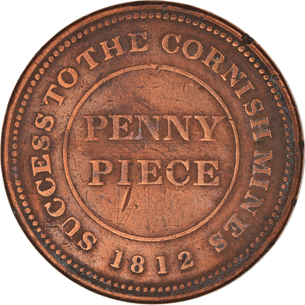 Coin, Great Britain, Cornwall, Cornish Mines, Penny Token, 1812, VF(20-25)