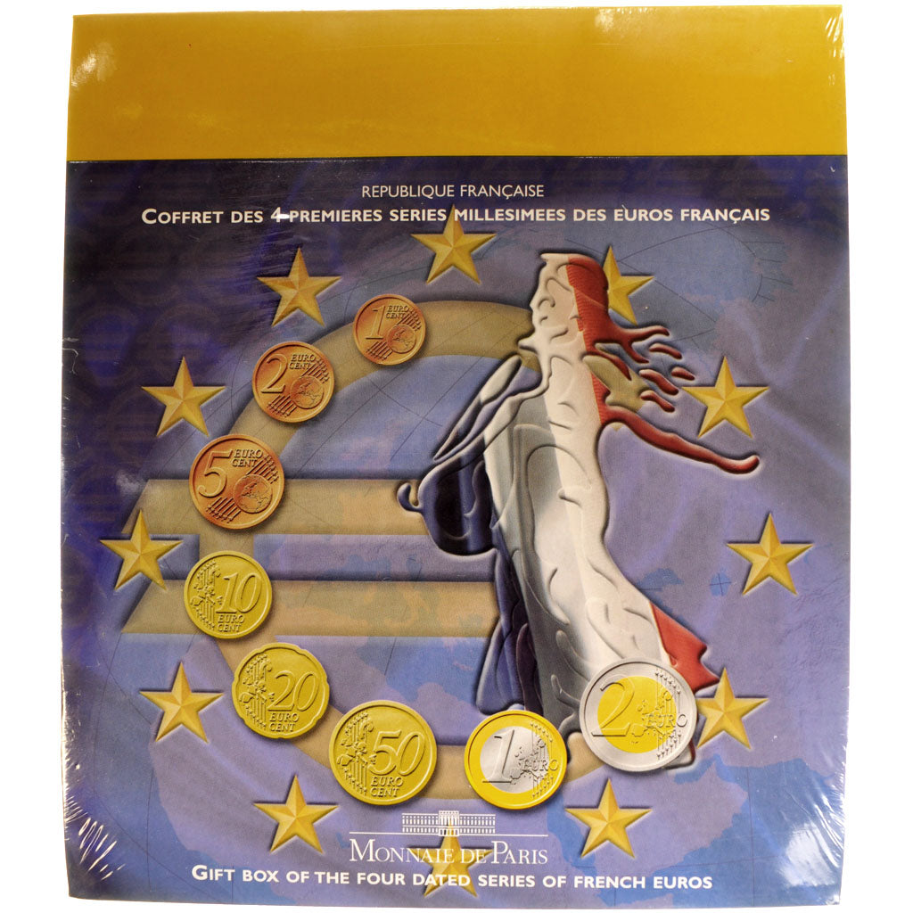 FRANCE, 1 Cent to 2 Euro, 1999, MS(65-70), 0.00