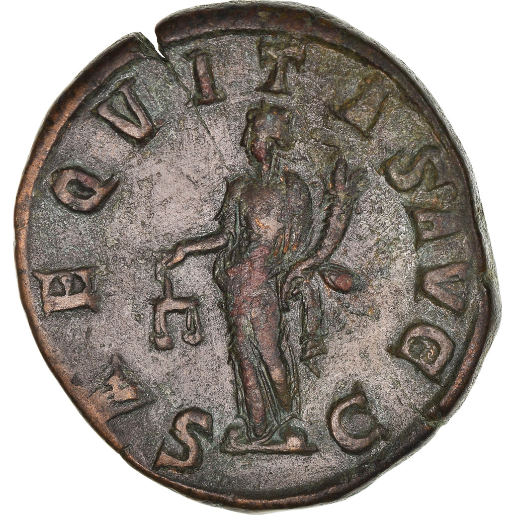 Moneta, Gordian III, Sestertius, 240-243, Rome, VF(30-35), Miedź, Cohen:122