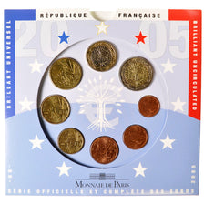 FRANCE, 1 Cent to 2 Euro, 2005, MS(65-70), 0.00