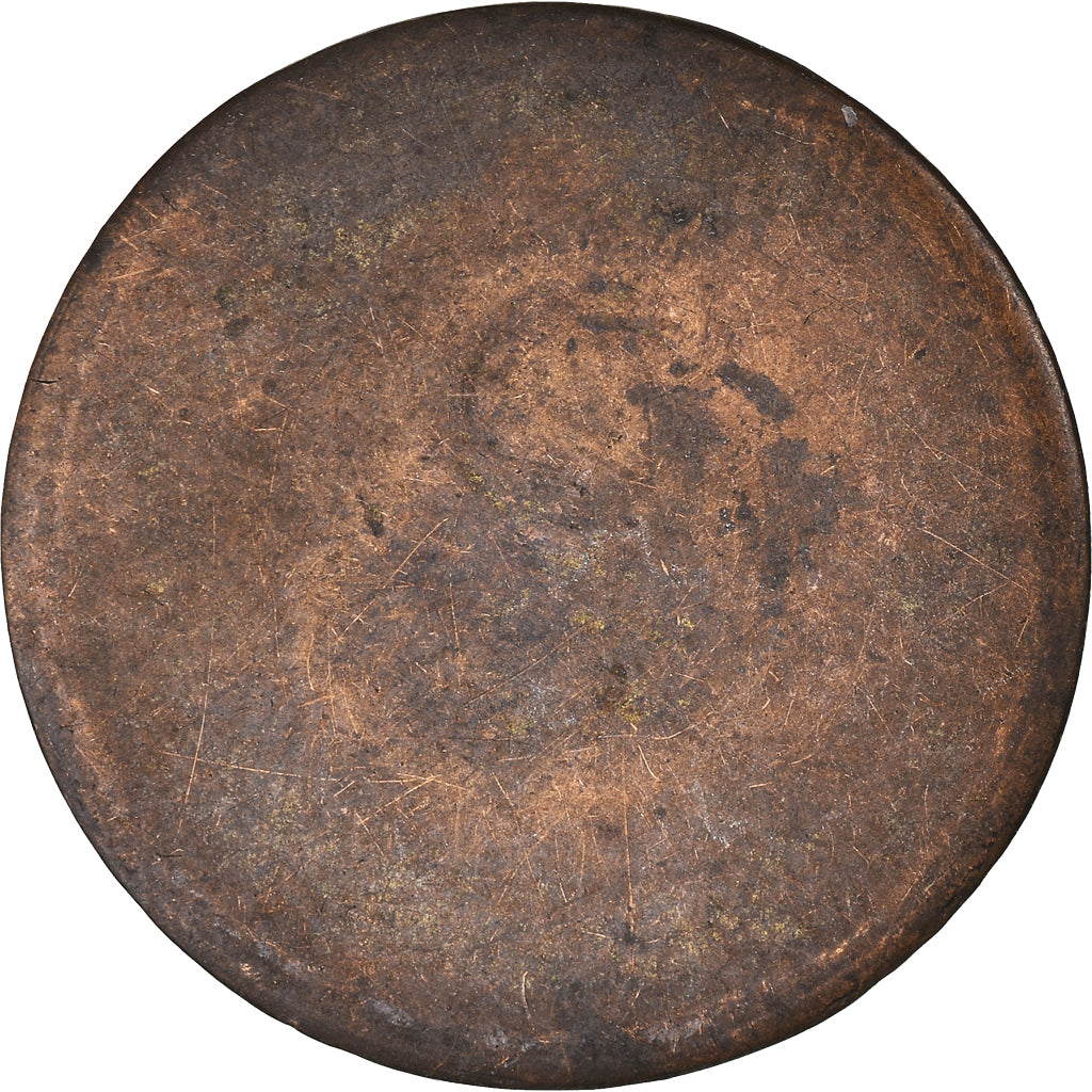 Moneta, General Colony, Sol, Sol Estampé, VF(30-35), Bilon, Lecompte:278a