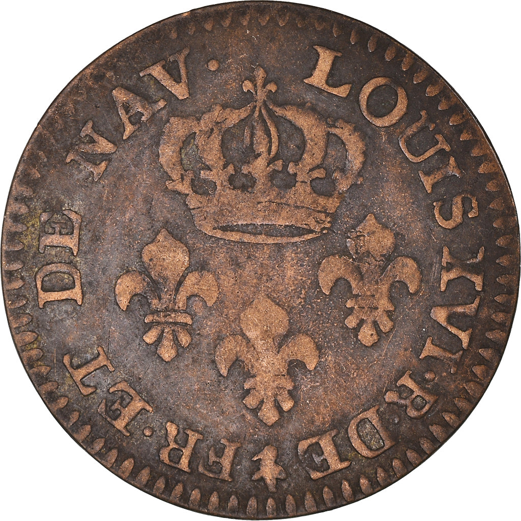 Coin, FRENCH GUIANA, 2 Sous, 1789, Paris, VF(30-35), Billon, KM:1, Lecompte:20