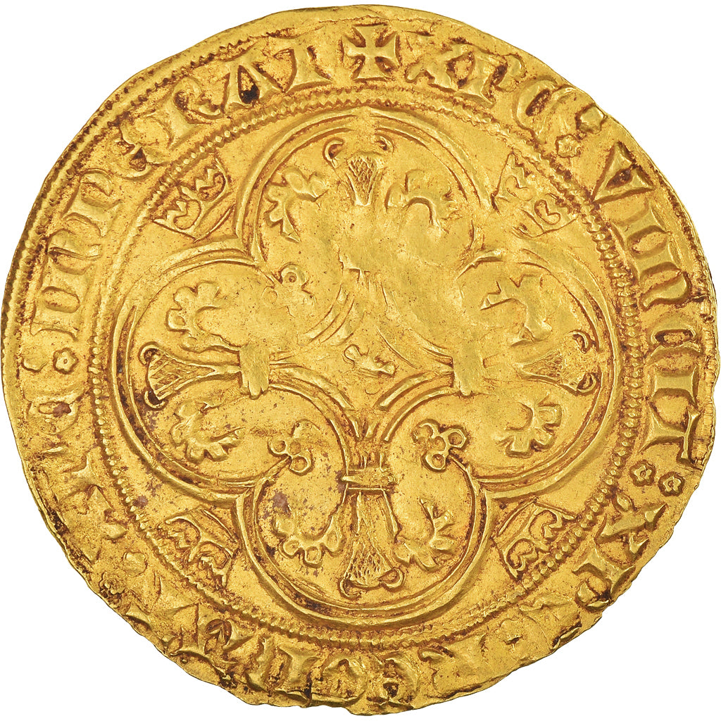 Coin, Belgium, Hainaut, Albert von Bayern, Couronne D'or, 1389-1404