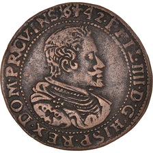 Spanish Netherlands, Token, Philippe IV, Etats de Lille, 1642, EF(40-45), Copper