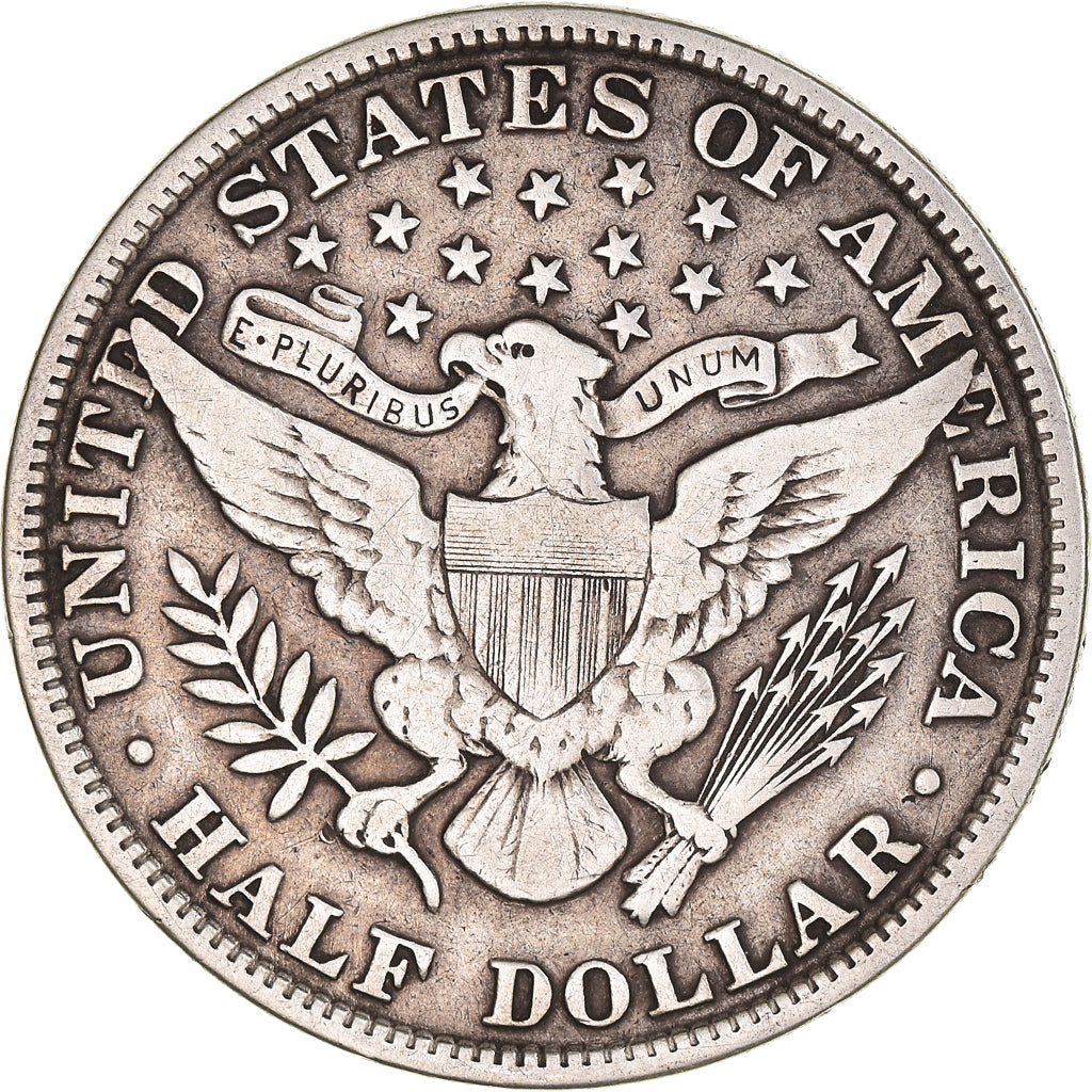 Coin, United States, Barber Half Dollar, Half Dollar, 1906, U.S. Mint