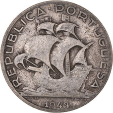 Coin, Portugal, 2-1/2 Escudos, 1943, VF(30-35), Silver, KM:580