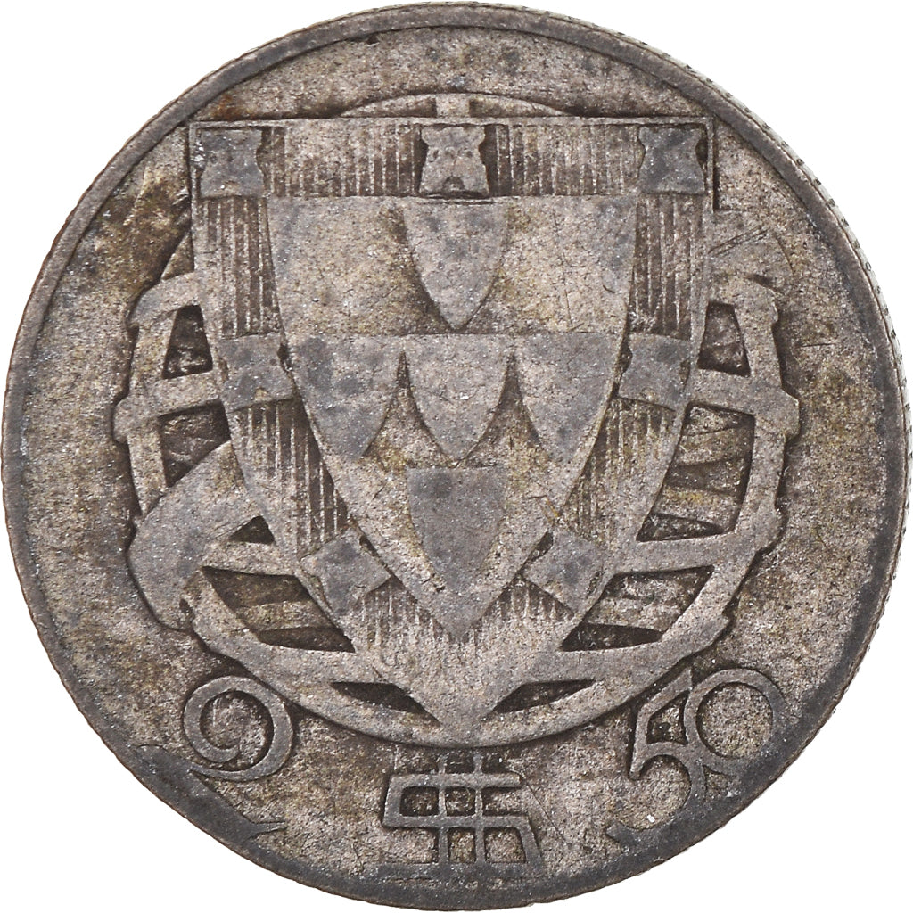 Coin, Portugal, 2-1/2 Escudos, 1943, EF(40-45), Silver, KM:580