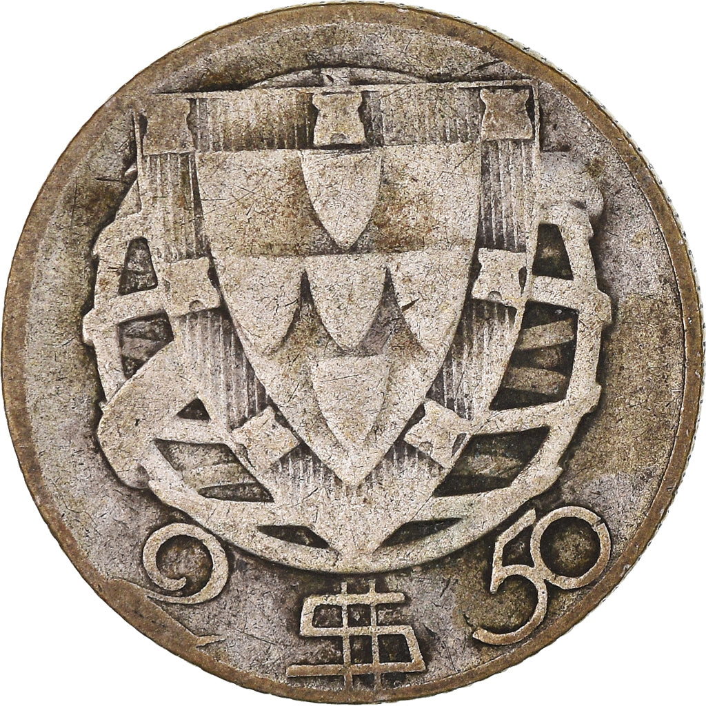 Coin, Portugal, 2-1/2 Escudos, 1944, VF(30-35), Silver, KM:580