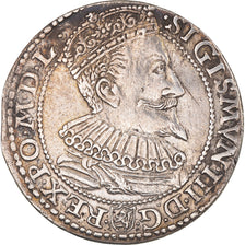 Moneta, Polonia, Sigismund III, 6 Groschen, 1596, BB+, Argento