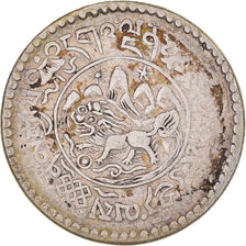 Moneta, Tibet, 1-1/2 Srang, 1936, Tapchi, MB+, Argento, KM:24