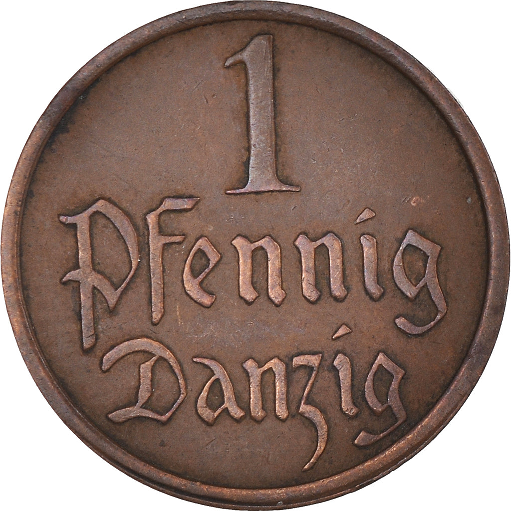 Coin, DANZIG, Pfennig, 1937, Warsaw, AU(50-53), Bronze, KM:140