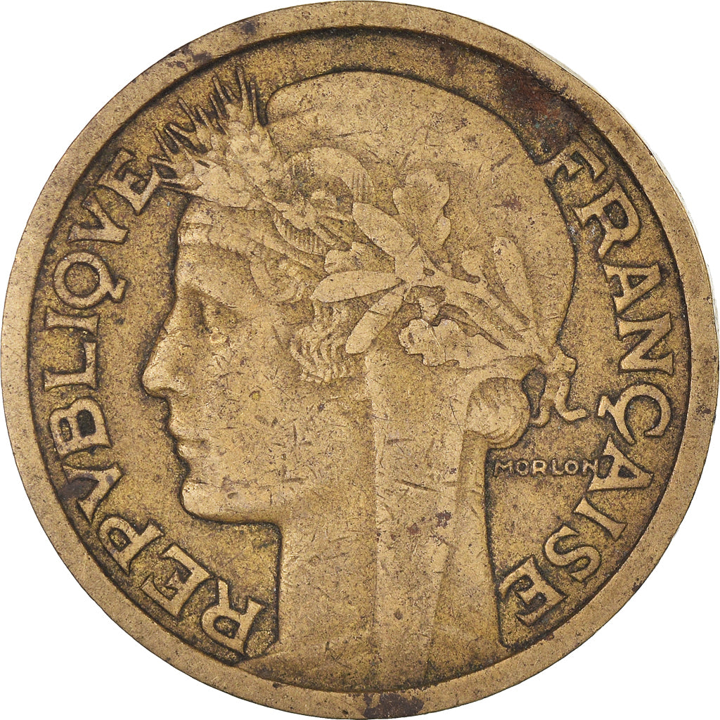 Munten, Frankrijk, Morlon, 2 Francs, 1935, Paris, FR+, Aluminum-Bronze, KM:886
