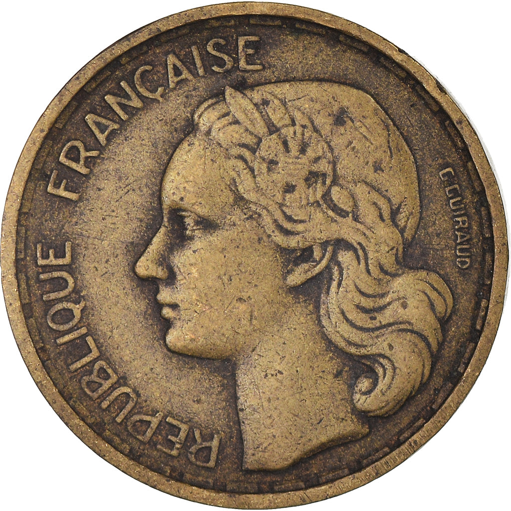 Coin, France, Guiraud, 10 Francs, 1951, Beaumont - Le Roger, Error Rotaded Die