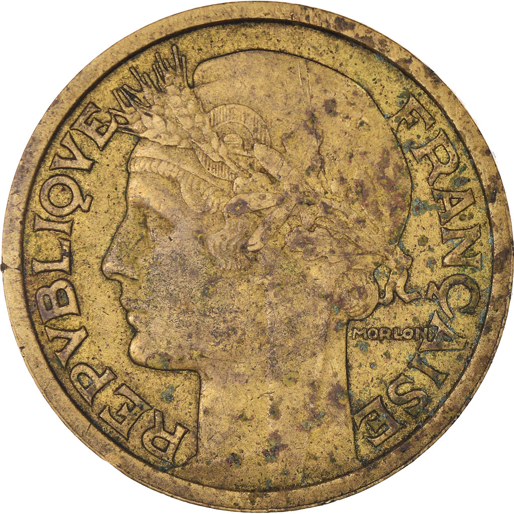 Münze, Frankreich, Morlon, 2 Francs, 1935, Paris, S+, Aluminum-Bronze, KM:886