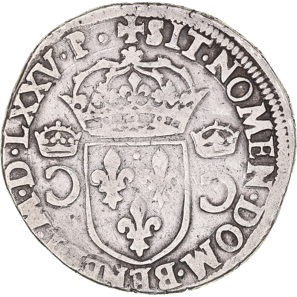 Coin, France, Charles IX, Teston, 1575, Toulouse, VF(20-25), Silver