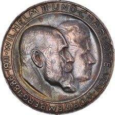 Coin, German States, WURTTEMBERG, Wilhelm II, 3 Mark, 1911, Freudenstadt