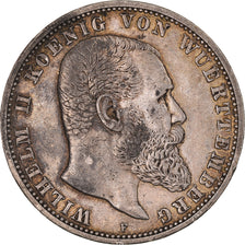 Coin, German States, WURTTEMBERG, Wilhelm II, 5 Mark, 1904, Freudenstadt