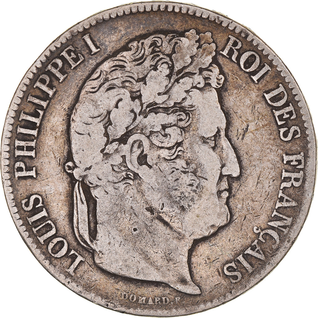 Coin, France, Louis-Philippe, 5 Francs, 1836, Paris, VF(20-25), Silver