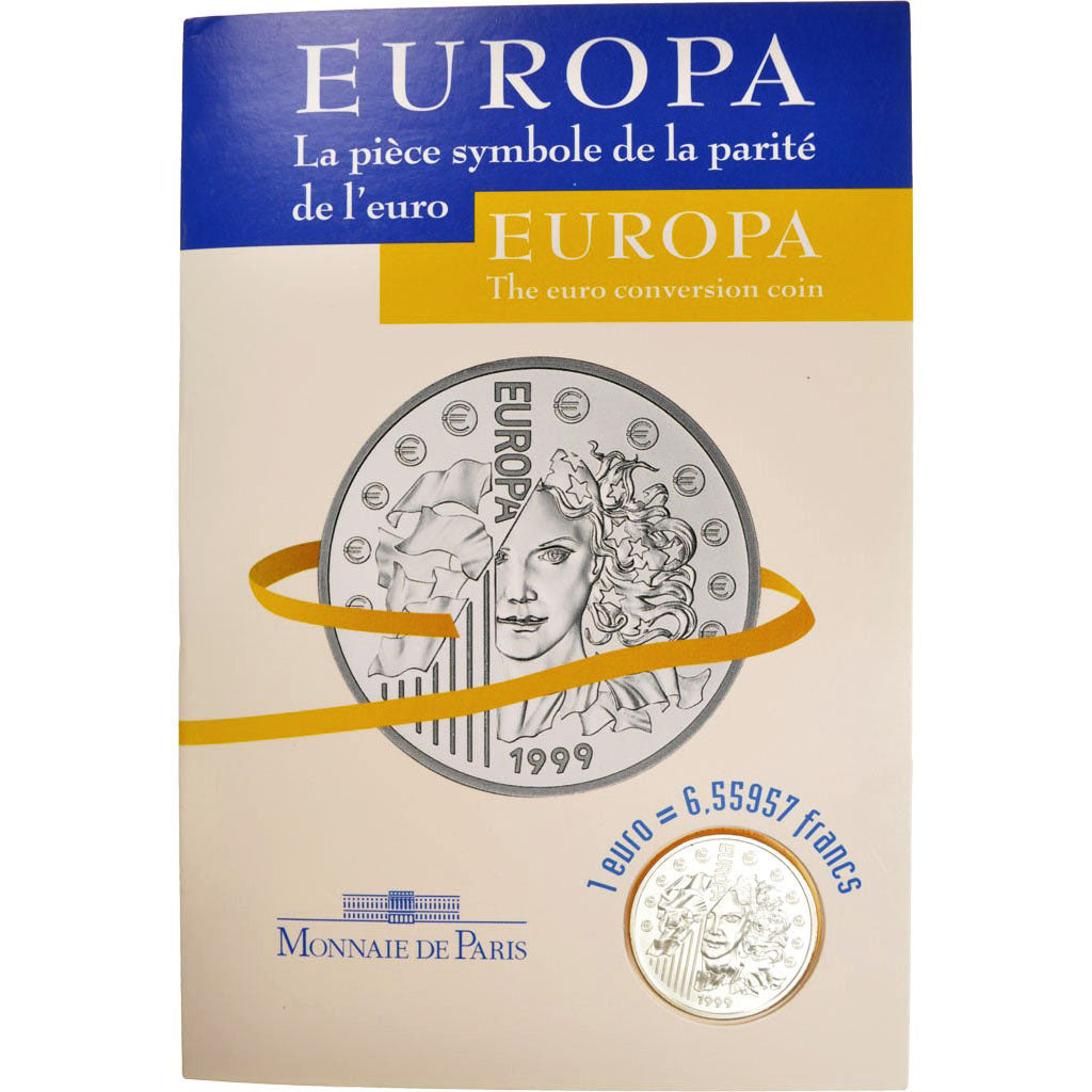 FRANCE, 6.55957 Francs, 1999, Paris, KM #1254, MS(65-70), Silver, 0.00