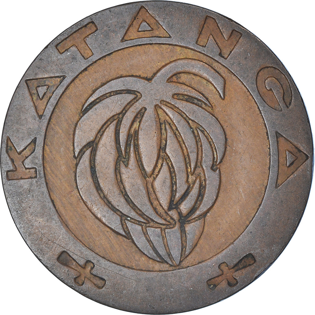 Coin, Katanga, 5 Francs, 1961, AU(50-53), Bronze, KM:2