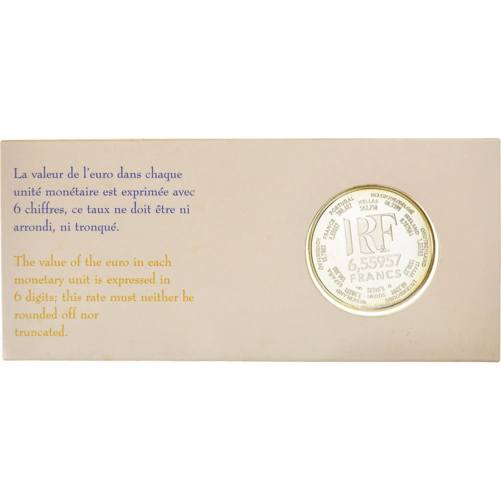 FRANCE, 6.55957 Francs, 2000, KM #1258, MS(65-70), Silver, 0.00
