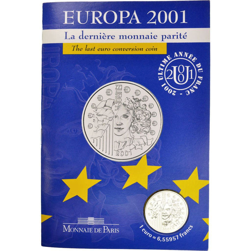 FRANCE, 6.55957 Francs, 2001, Paris, KM #1265.1, MS(65-70), Silver, 0.00