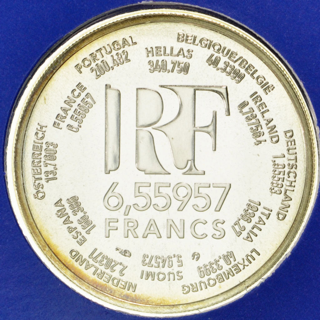 FRANCE, 6.55957 Francs, 2001, Paris, KM #1265.1, MS(65-70), Silver, 0.00