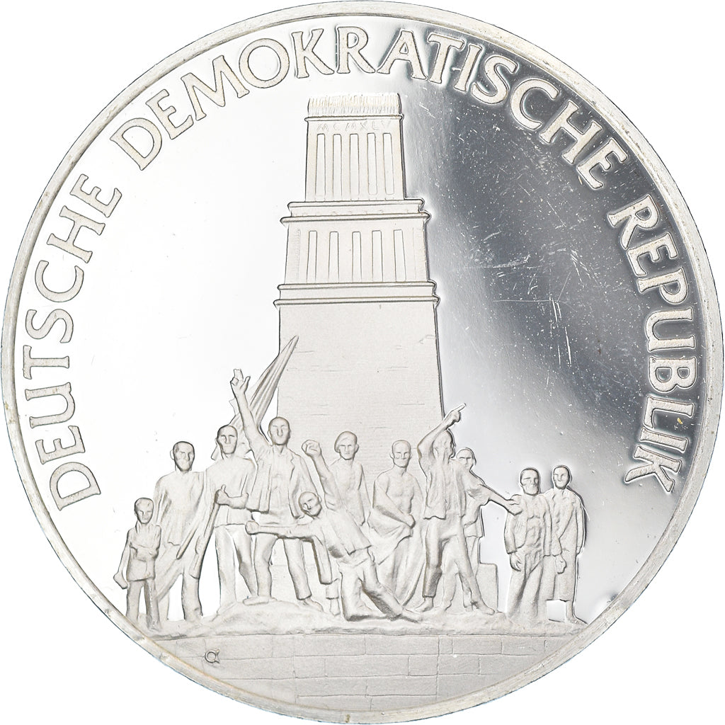 REPÚBLICA DEMOCRÁTICA ALEMANA, medalla, United Nations, SC, Plata