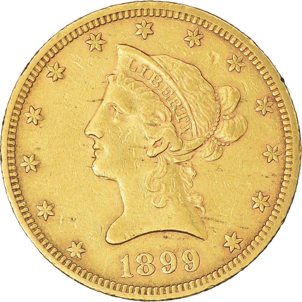 Coin, United States, Coronet Head, $10, Eagle, 1899, U.S. Mint, Philadelphia