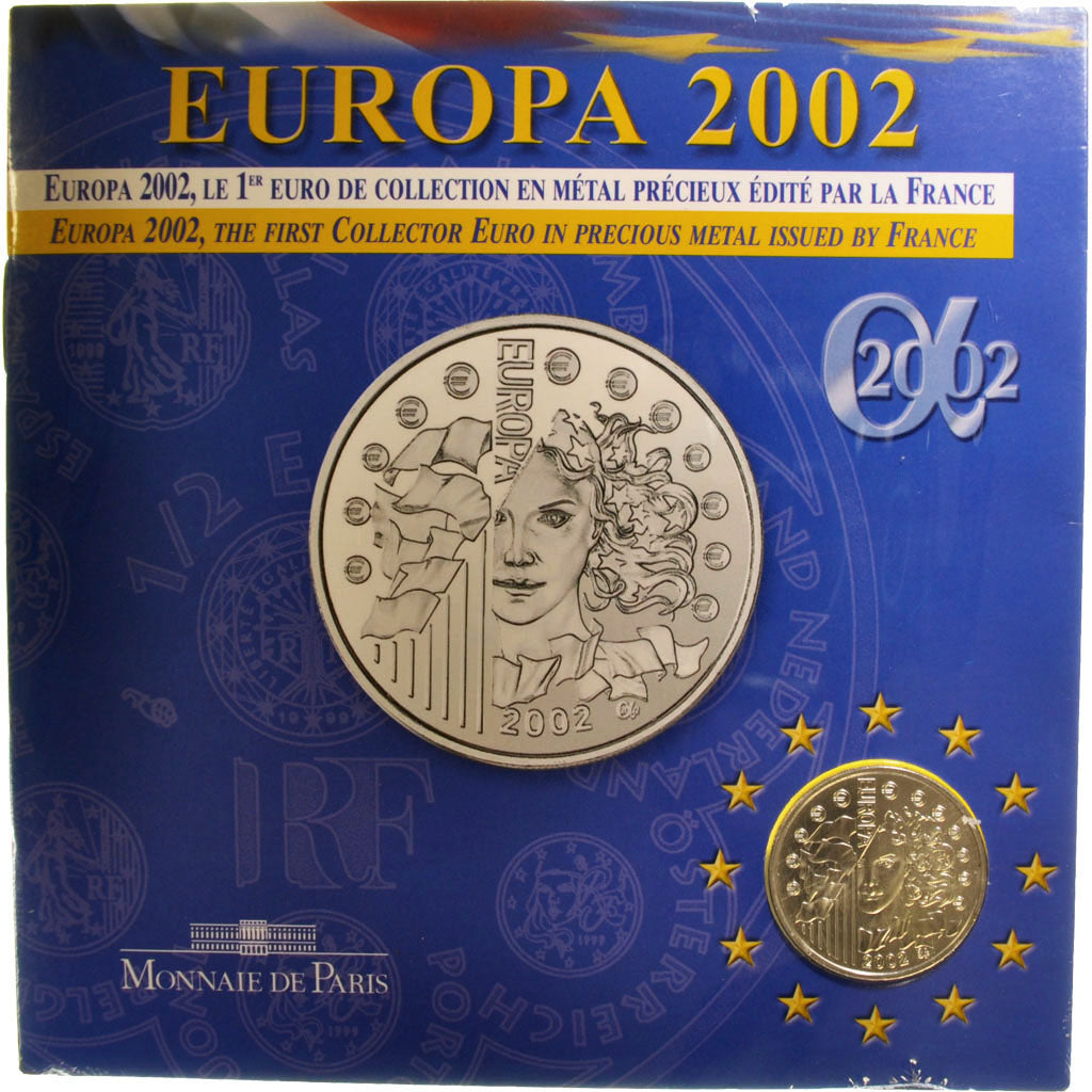 FRANCE, 1/4 Euro, 2002, Paris, KM #1300, MS(65-70), Silver, 30, 0.00