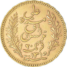 Coin, Tunisia, Ali Bey, 20 Francs, 1897, Paris, AU(50-53), Gold, KM:227
