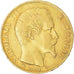 Munten, Frankrijk, Napoleon III, 20 Francs, 1855, Lyon, ZF, Goud, KM:781.3