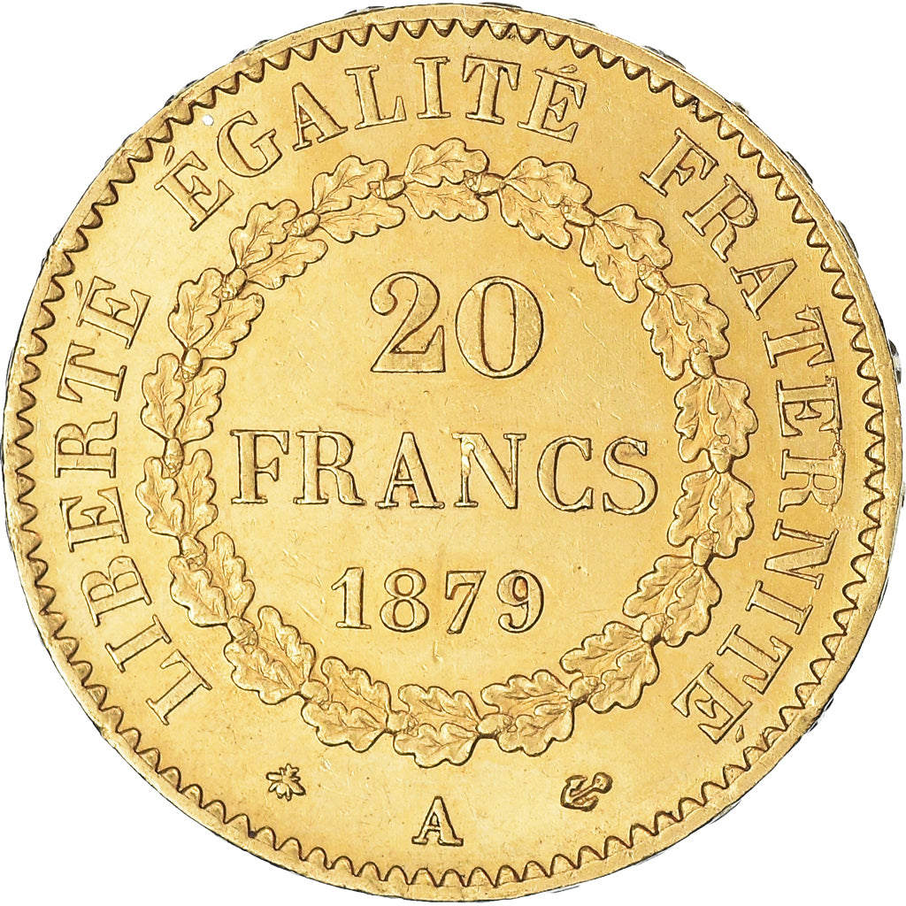 Coin, France, Génie, 20 Francs, 1879, Paris, AU(55-58), Gold, KM:825