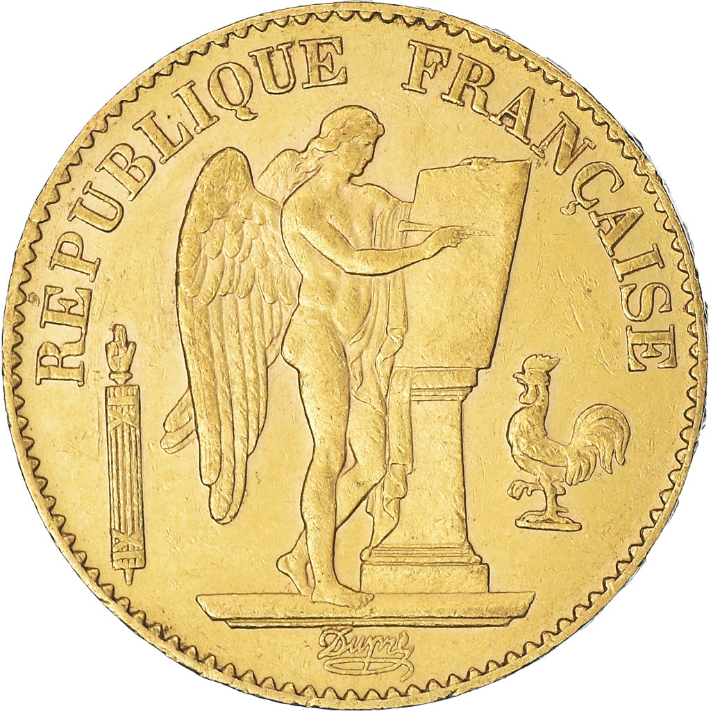 Moeda, França, Génie, 20 Francs, 1890, Paris, AU(50-53), Dourado, KM:825