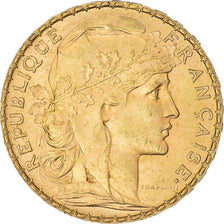 Munten, Frankrijk, Marianne, 20 Francs, 1903, Paris, Coq, ZF+, Goud, KM:847