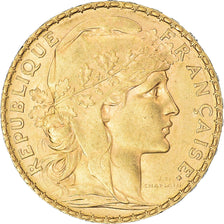Moeda, França, Marianne, 20 Francs, 1903, Paris, Coq, AU(50-53), Dourado