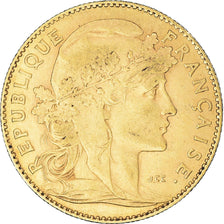Munten, Frankrijk, Marianne, 10 Francs, 1900, Paris, ZF, Goud, KM:846