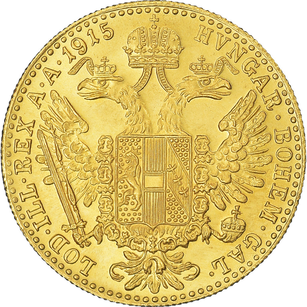 Monnaie, Autriche, Franz Joseph I, Ducat, 1915, Refrappe, SPL+, Or, KM:2267