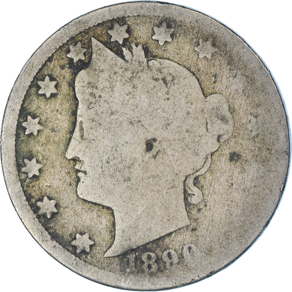 Münze, Vereinigte Staaten, Liberty Nickel, 5 Cents, 1890, U.S. Mint