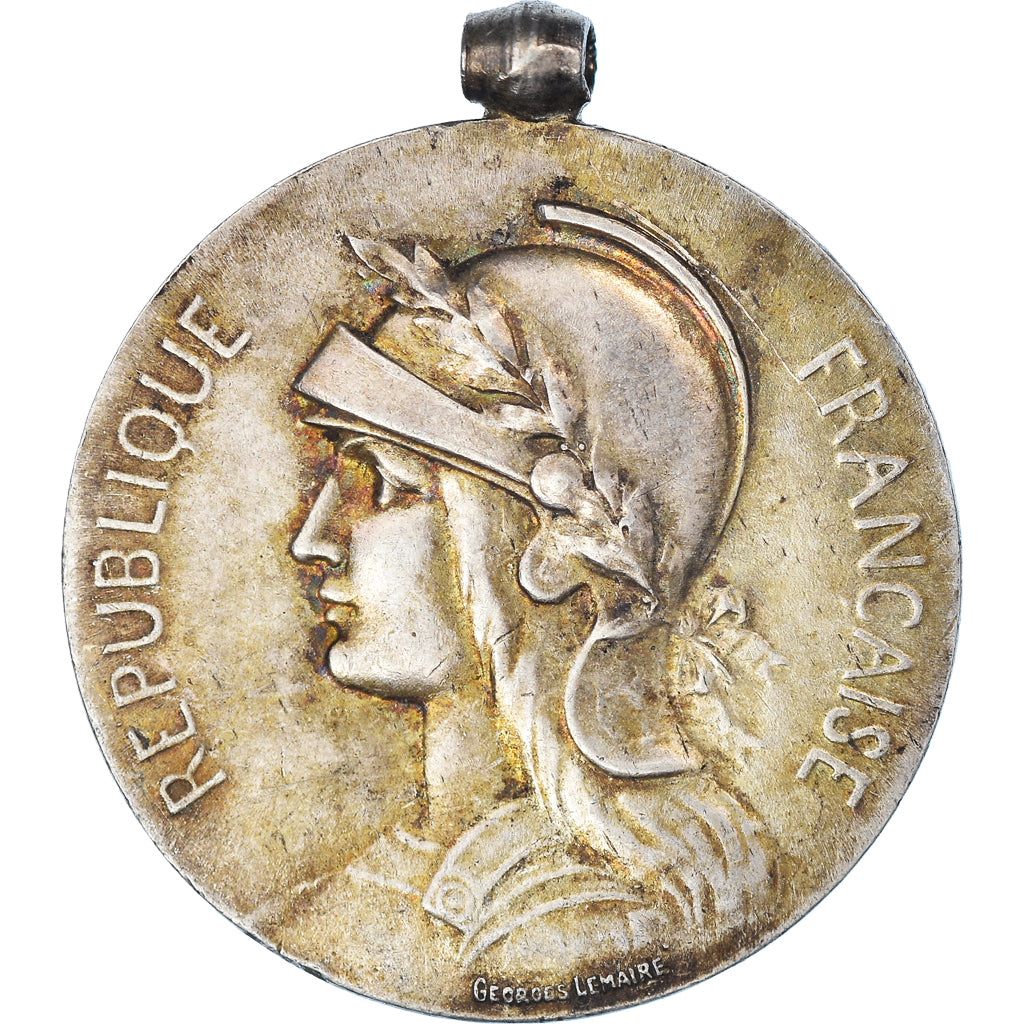 France, Medal, Médaille Coloniale, History, Lemaire, EF(40-45), Silver