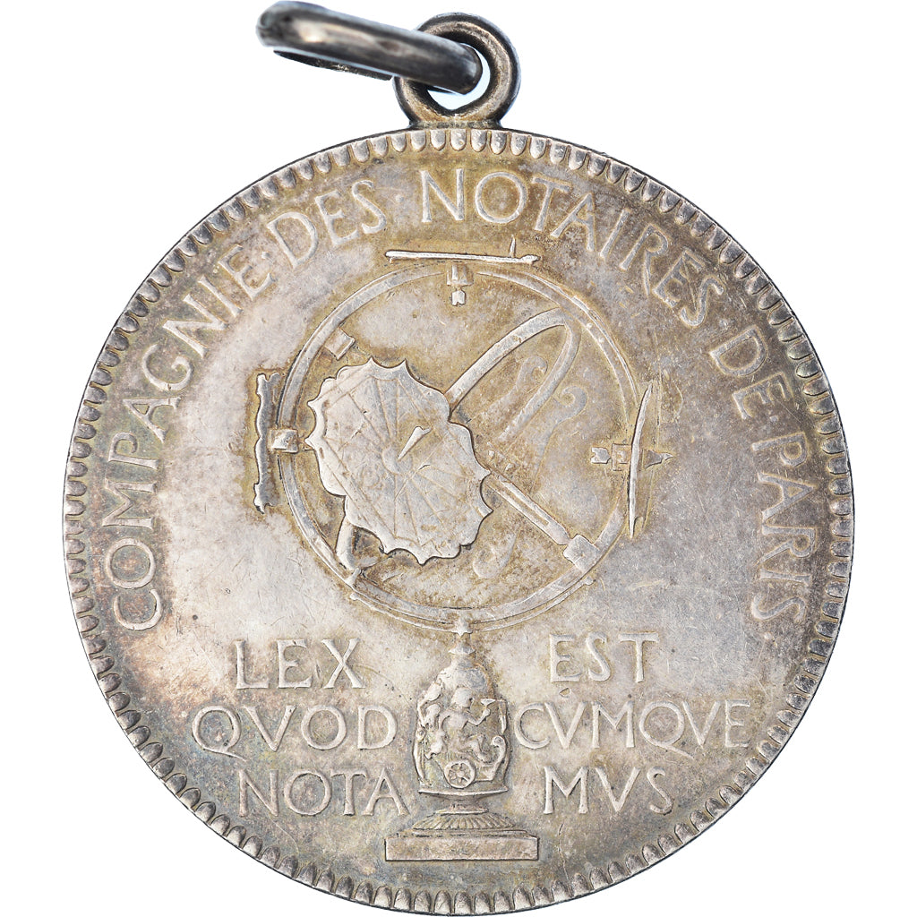 France, Token, Compagnie des Notaires de Paris, Chaplain, AU(50-53), Silver
