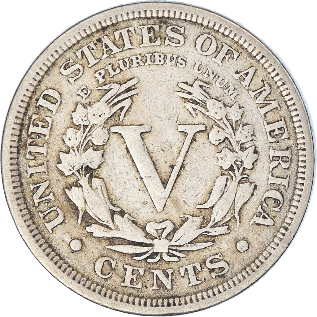 Monnaie, États-Unis, Liberty Nickel, 5 Cents, 1912, Philadelphie, TB+
