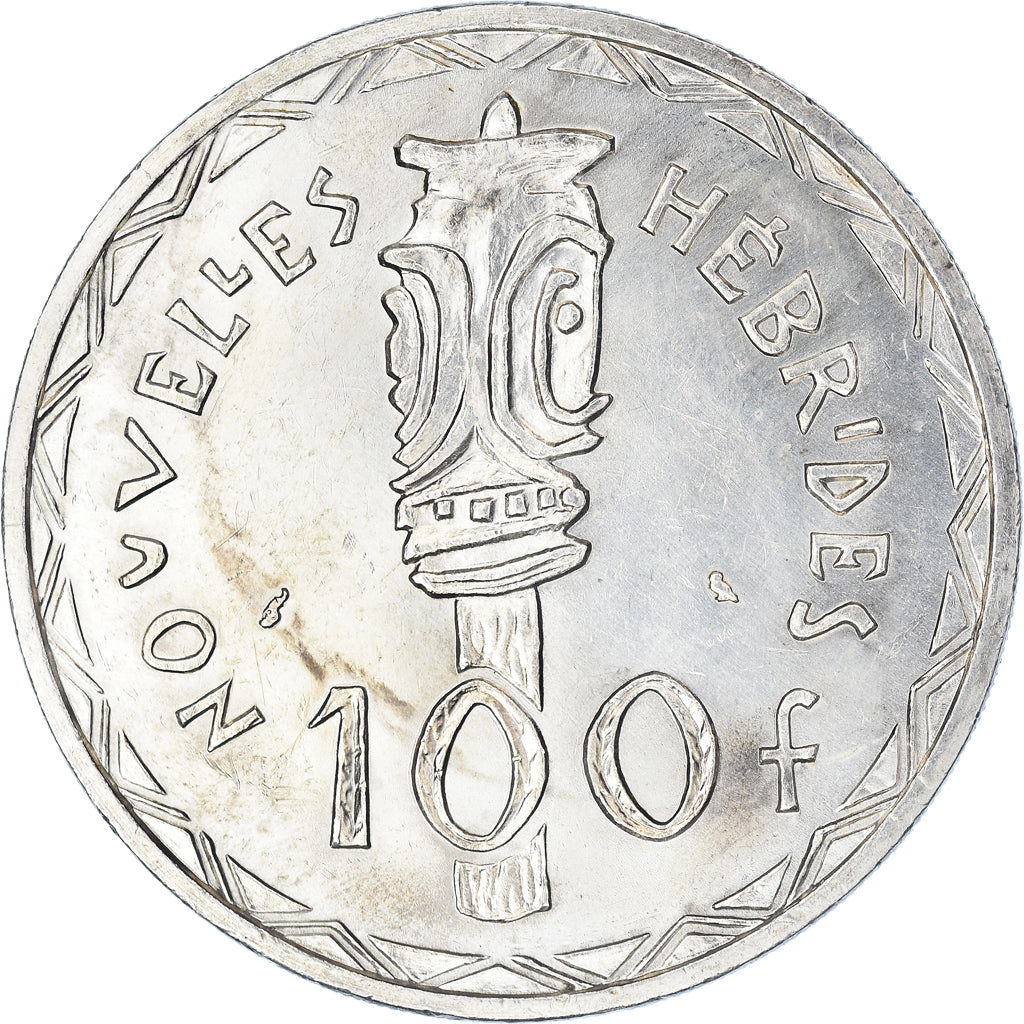 Coin, New Hebrides, 100 Francs, 1966, Paris, EF(40-45), Silver, KM:1