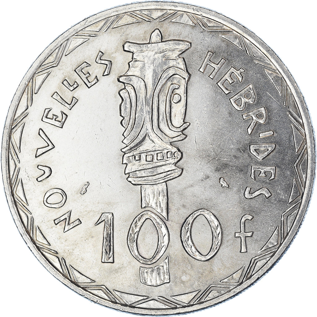 Coin, New Hebrides, 100 Francs, 1966, Paris, EF(40-45), Silver, KM:1