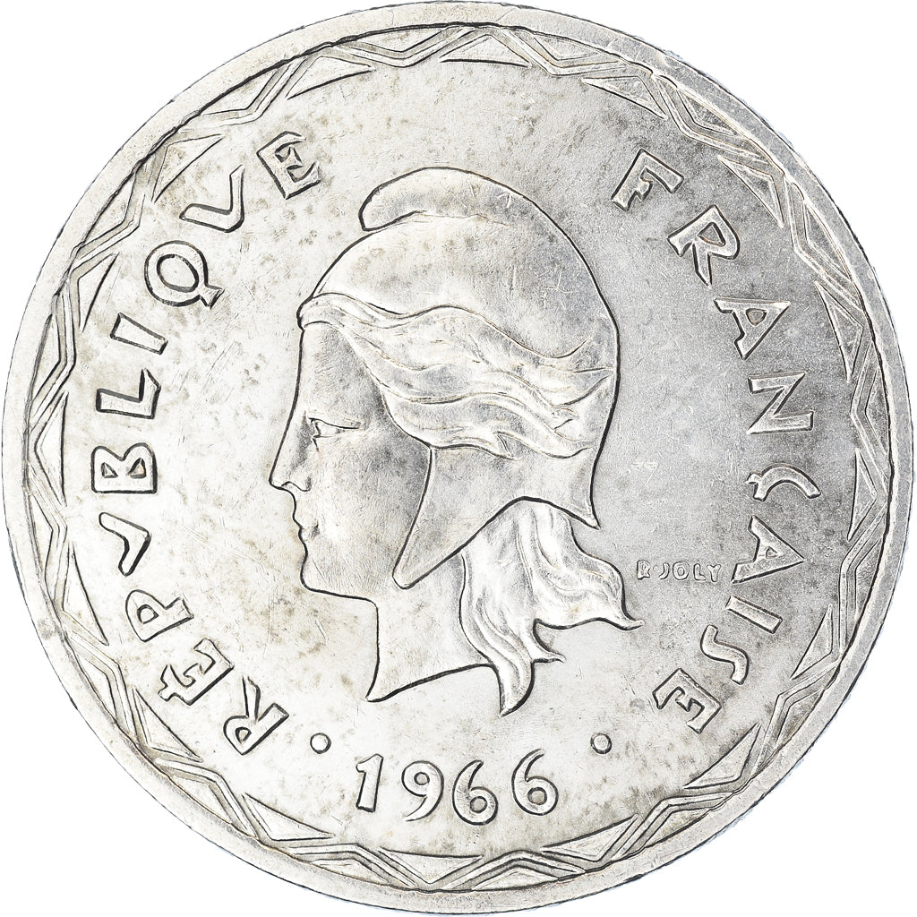 Moneta, Nuove Ebridi, 100 Francs, 1966, Paris, BB+, Argento, KM:1, Lecompte:59