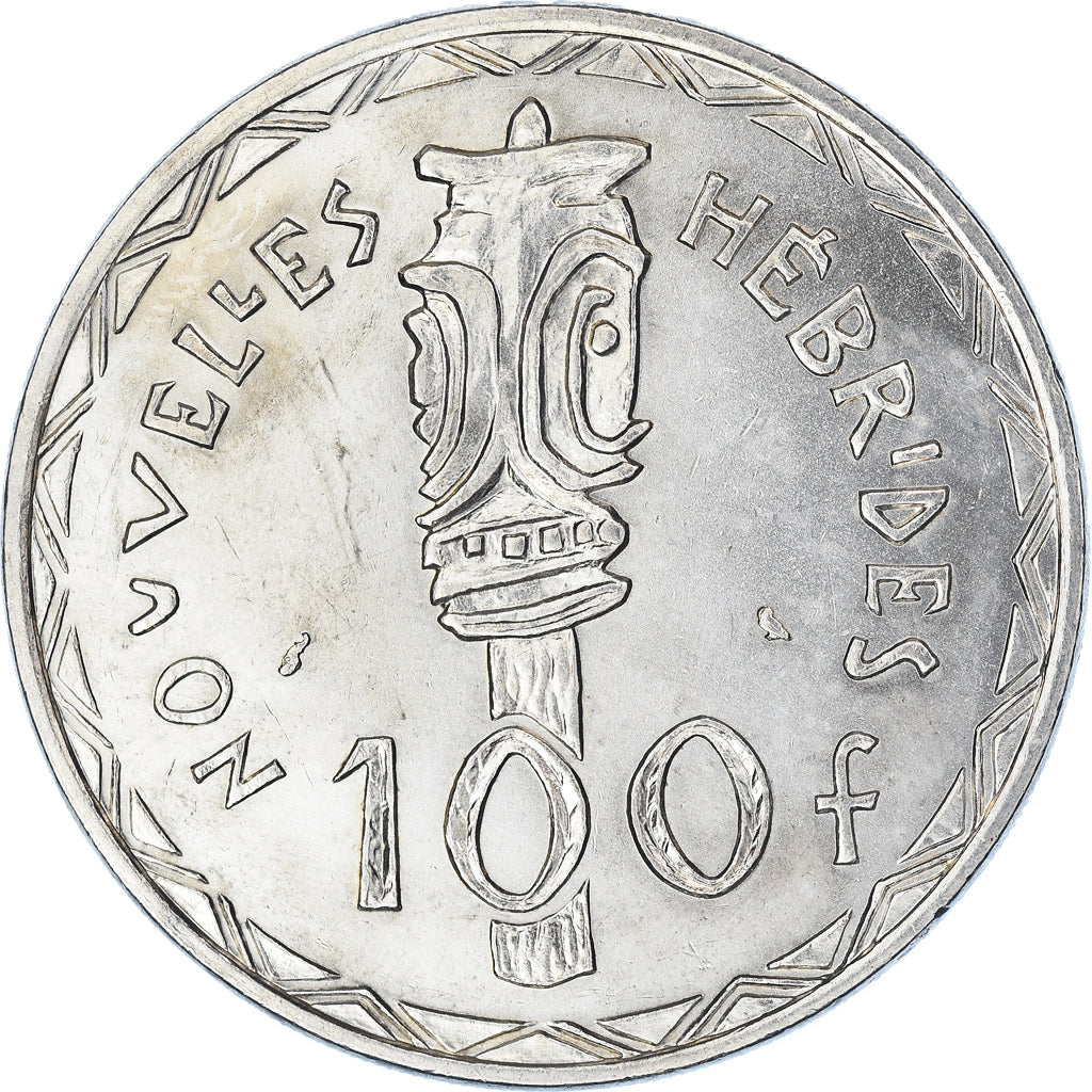 Moneta, Nuove Ebridi, 100 Francs, 1966, Paris, BB+, Argento, KM:1, Lecompte:59